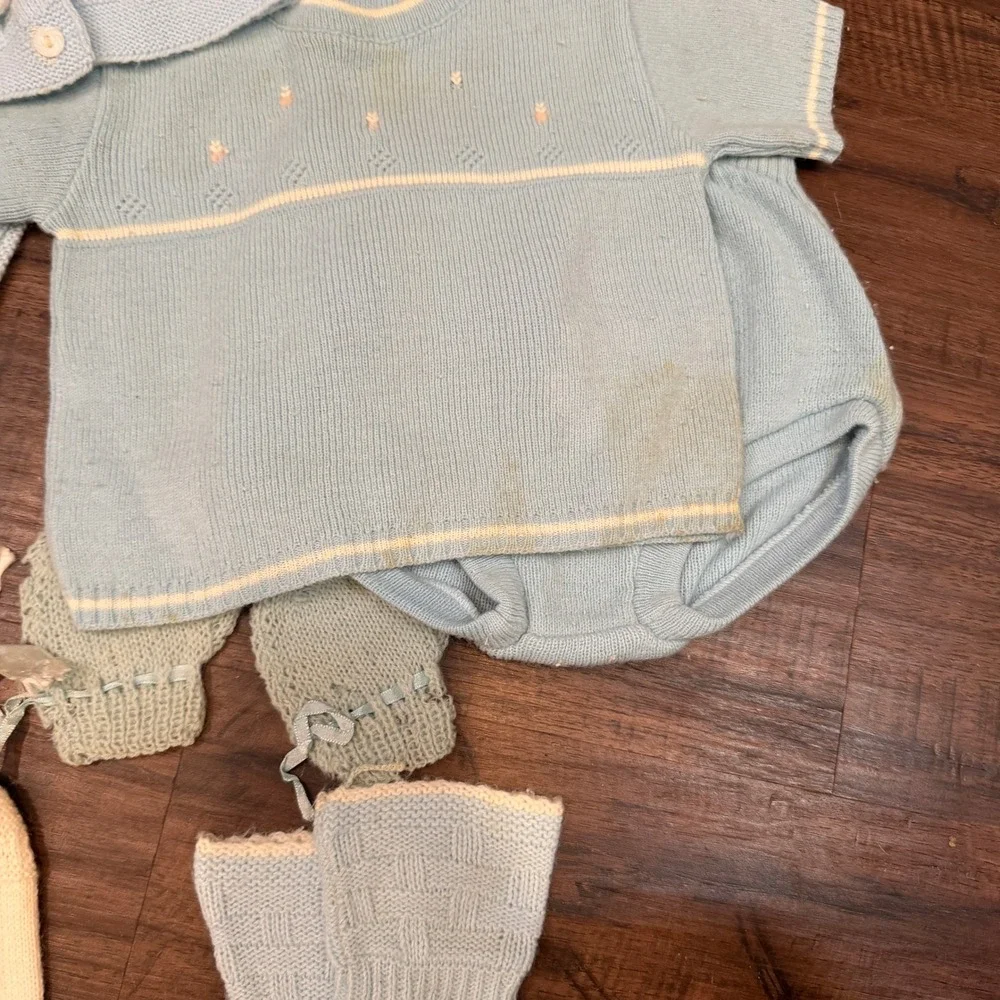 Vintage Baby Toddler Knit Clothing‎ Lot 1950s 1960s Rompers Cardigans